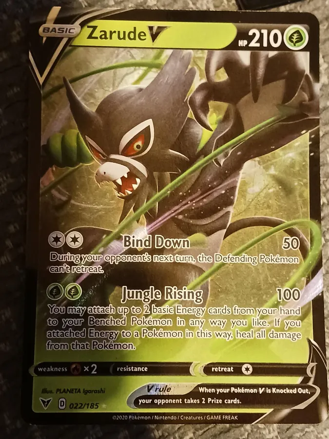 Vivid Voltage Zarude V [Holo] Pokémon card